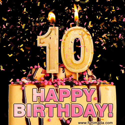Happy 10th Birthday Animated GIFs | Funimada.com