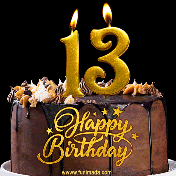 Number 13 Birthday Cake