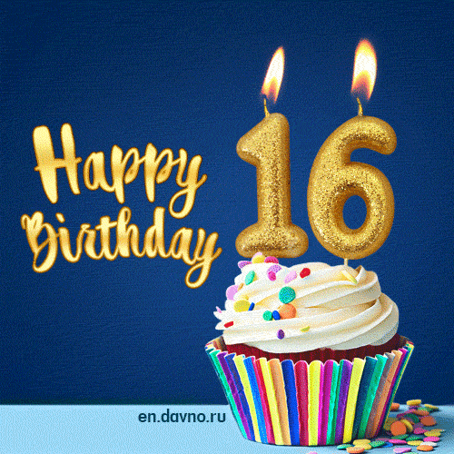 Happy Birthday 16 Years Old Animated Card Download On Funimada Com