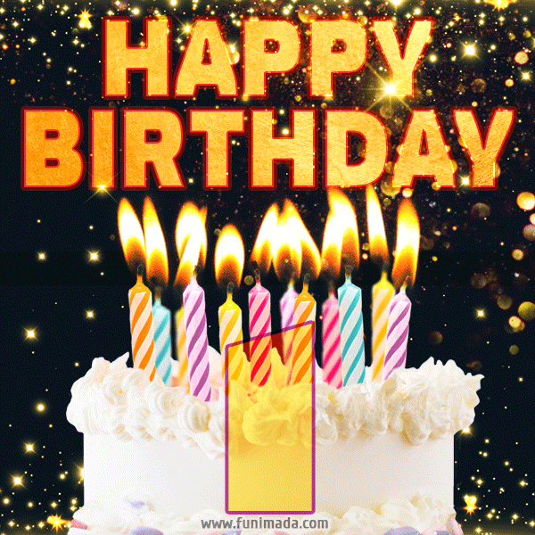 Happy 1st Birthday Cake GIF, Free Download | Funimada.com