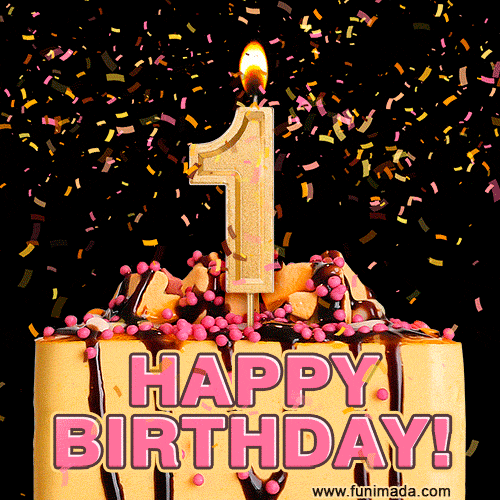 Happy 1st Birthday! Mixed Media & Collage Art & Collectibles