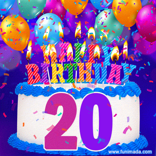 Happy 20th Birthday Animated GIFs | Funimada.com