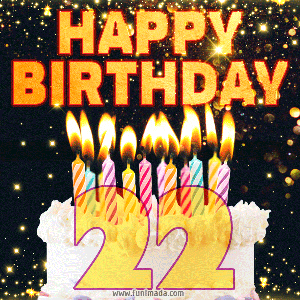 Happy 22nd Birthday Cake GIF, Free Download | Funimada.com