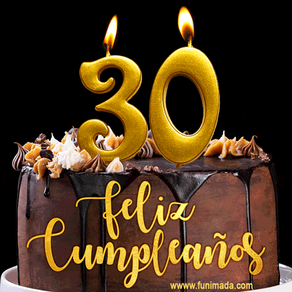 Felices 30 Años - Hermosa imagen de pastel de feliz cumpleaños — Descarga  en 