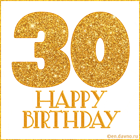 Gold Glitter 30th Birthday GIF | Funimada.com