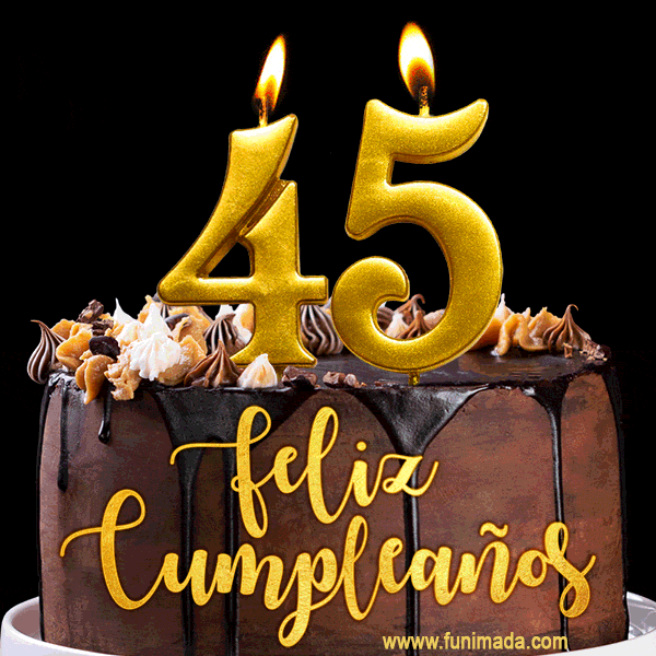 Felices 45 Años - Hermosa imagen de pastel de feliz cumpleaños ...