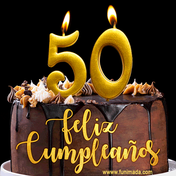 Felices 50 Años - Hermosa imagen de pastel de feliz cumpleaños — Descarga  en 