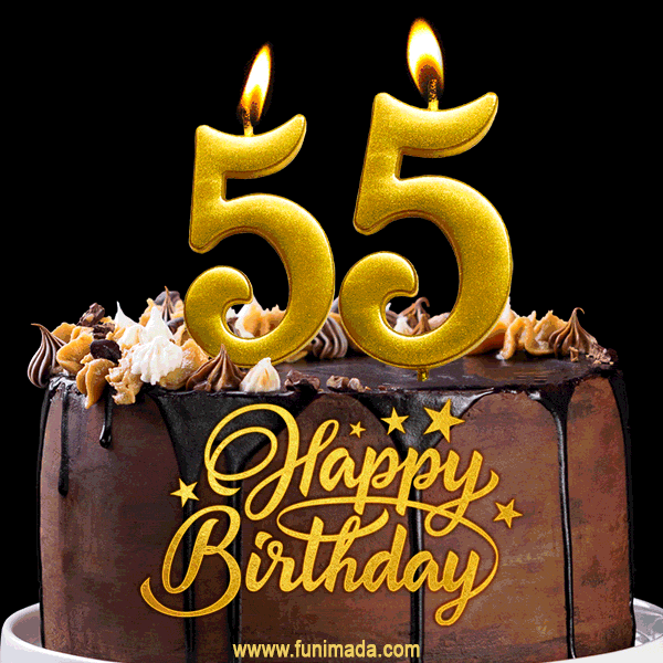 Happy 55th Birthday Animated GIFs - Download on Funimada.com