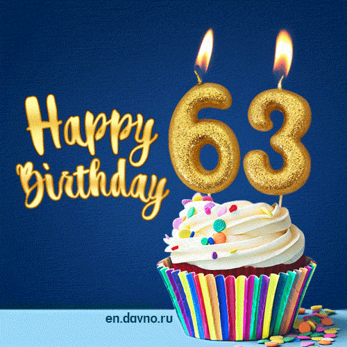 Happy Birthday 63 Years Old Animated Card Download On Funimada Com