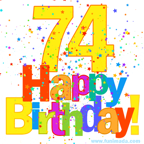74th birthday background - collection for virtual celebration