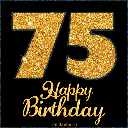 Happy 75th Birthday GIF — Download on Funimada.com