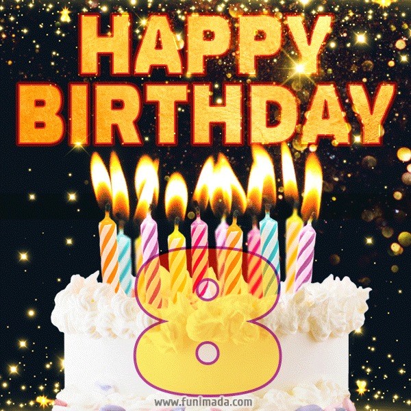Happy 8th Birthday Animated GIFs | Funimada.com