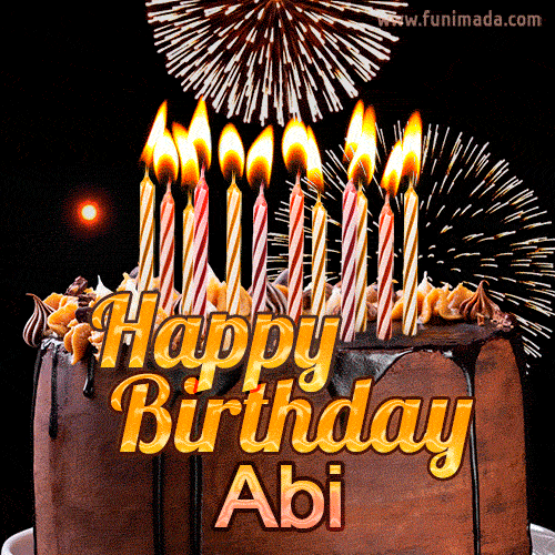 ❤️ Happy Birthday Chocolate Cake For Abi