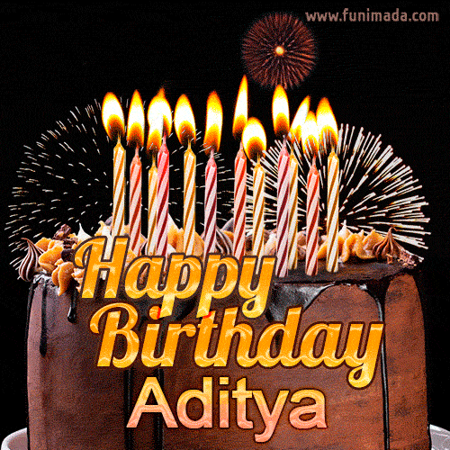 Joyeux anniversaire Aditya GIF — Download on Funimada.com