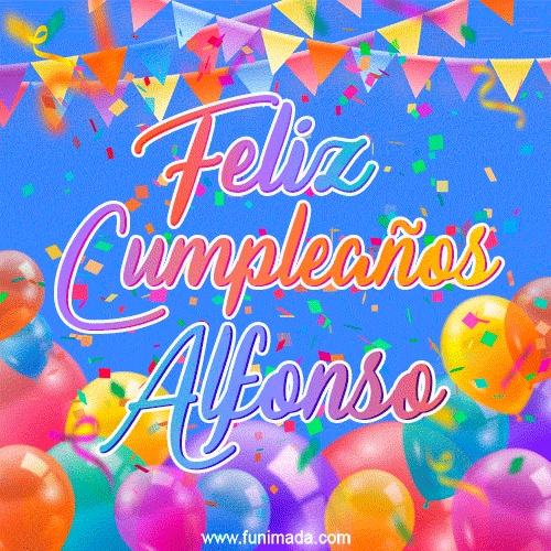 Feliz Cumpleaños Alfonso (GIF) | Funimada.com