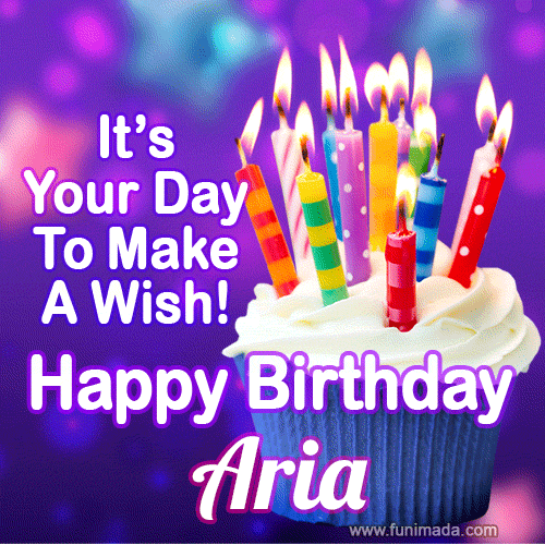 It's Your Day To Make A Wish! Happy Birthday Aria! | Funimada.com