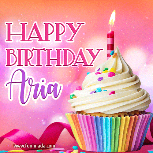 Happy Birthday Aria - Lovely Animated GIF | Funimada.com
