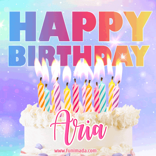 Happy Birthday Aria GIFs - Download on Funimada.com