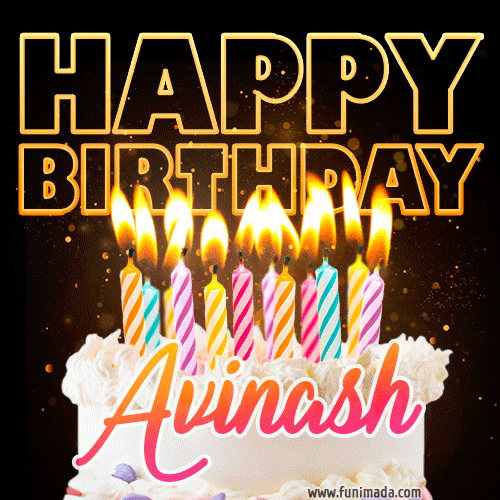 Happy Birthday, Avinash! Elegant cupcake with a sparkler. — Download on  Funimada.com