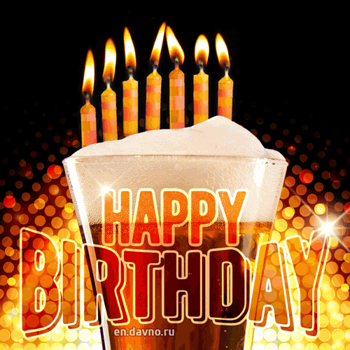 Cool Funny Happy Birthday Gif For Him With Beer Cake Download On Funimada Com