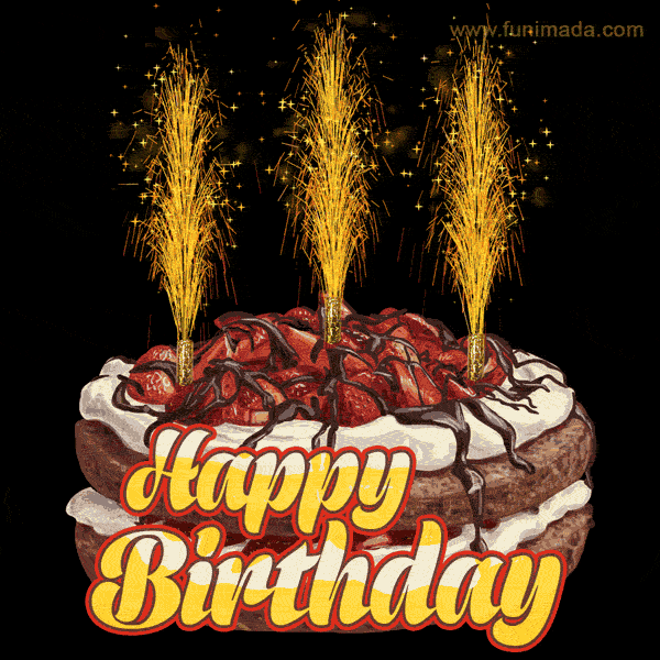 Amazing Birthday Cake Animated GIF With Candles | SuperbWishes.com