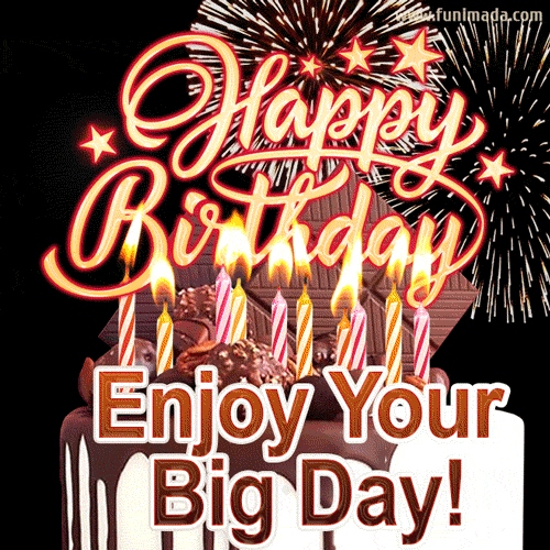 Enjoy your big day! Amazing Happy Birthday Cake Animation | Funimada.com