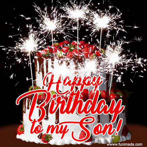 Original Happy Birthday GIF Images for Your Son - Download on Funimada.com
