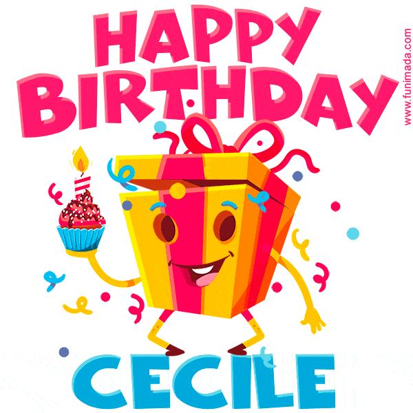 Funny Happy Birthday Cecile Gif Download On Funimada Com