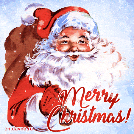 Vintage Santa Claus - Merry Christmas GIF Animation | Funimada.com