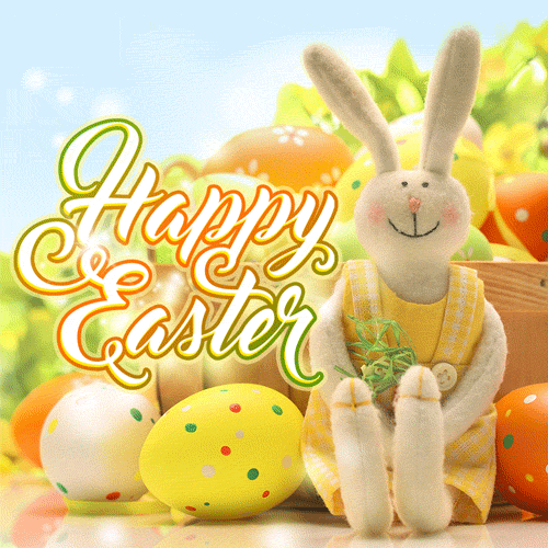 Happy Easter 2021 Animated Greeting Card (GIF Image) - Download on Funimada.com