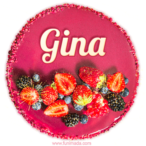 Happy Birthday Cake With Name Gina Free Download Download On Funimada Com