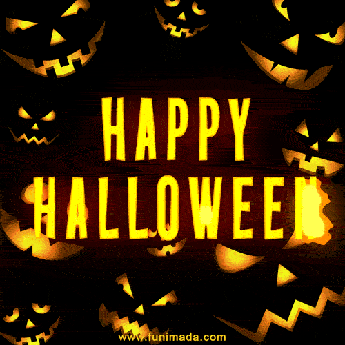 Happy Halloween Creepy Text GIF | Funimada.com