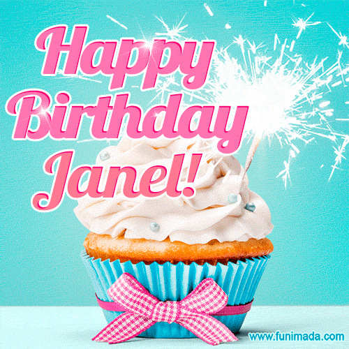 Happy Birthday Janna Elegang Sparkling Cupcake Gif Image Download ...