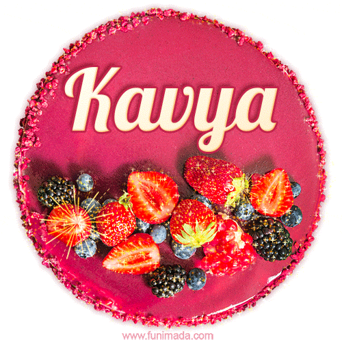 Happy Birthday Cake With Name Kavya Free Download Download On Funimada Com