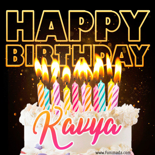 Kavya Animated Happy Birthday Cake Gif Image For Whatsapp Download On Funimada Com