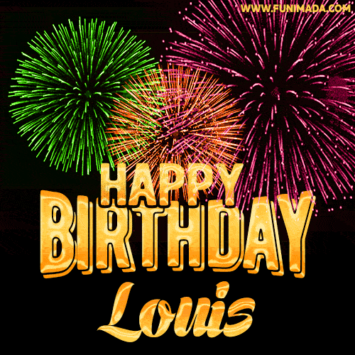 Happy Birtay Louis, blue neon lights, Louis name, creative, Louis Happy  Birtay, HD wallpaper