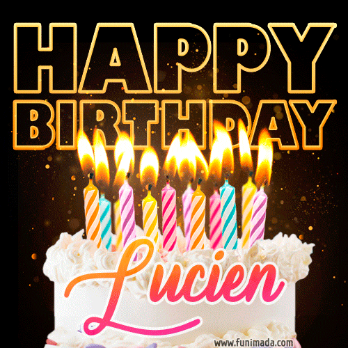 Lucien Animated Happy Birthday Cake Gif For Whatsapp Download On Funimada Com