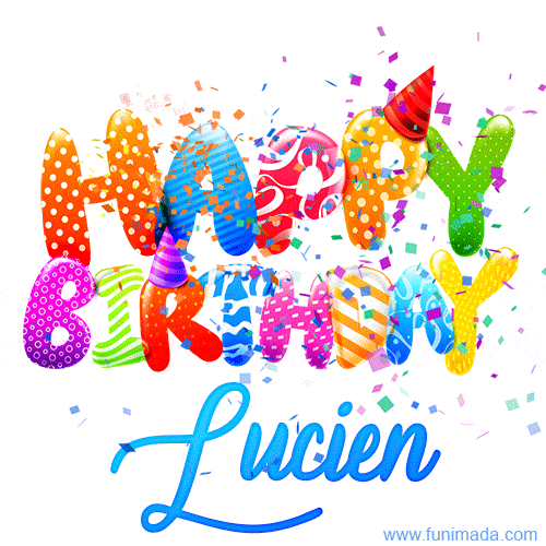Happy Birthday Lucien Creative Personalized Gif With Name Download On Funimada Com