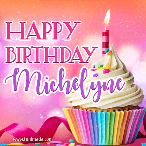 Happy Birthday Michelyne - Lovely Animated GIF — Download on Funimada.com