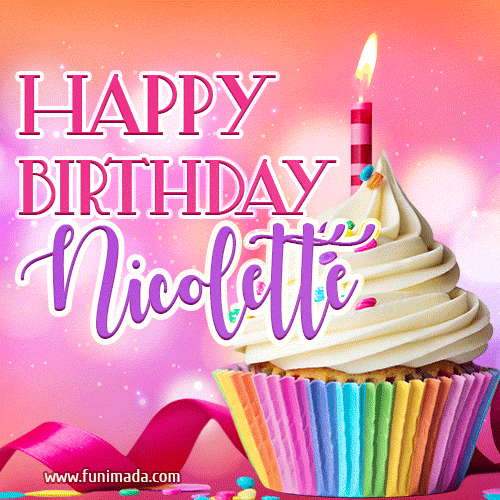 Happy Birthday Nicolette - Lovely Animated GIF — Download on Funimada.com