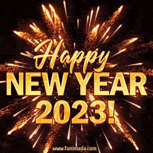 User: "User: "User: "Happy New Year 2023! Fantastic fireworks animated GIF."""