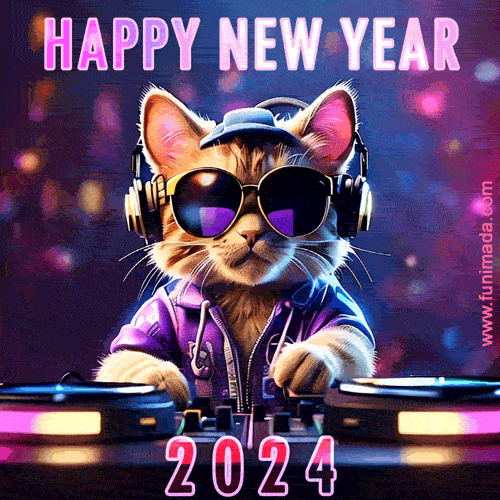 Groovy beats and cool vibes DJ Cat wishes you a Happy New Year 2024