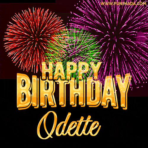 Wishing You A Happy Birthday Odette Best Fireworks Gif Animated Greeting Card Download On Funimada Com