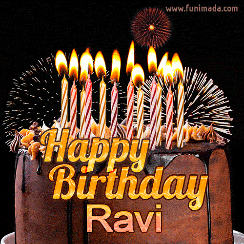 Happy Birthday RAVI+MEHTA+JI - Indigo Yummy Cake With Name