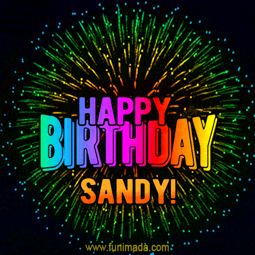 happy birthday sandy glitter