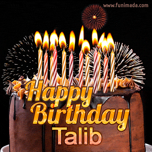 Chocolate Happy Birthday Cake For Talib