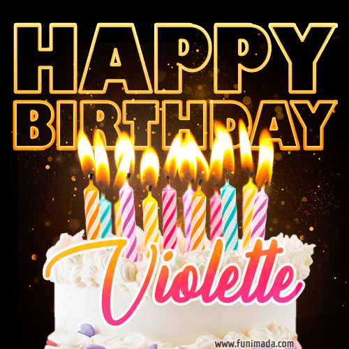 Violette Animated Happy Birthday Cake Gif Image For Whatsapp Download On Funimada Com