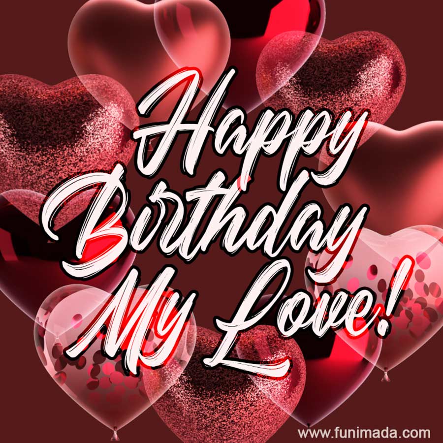 For my love, Happy birthday! Romantic red balloons video. - Download ...