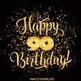 90th Birthday Cake gif: colorful candles, balloons, confetti and number ...